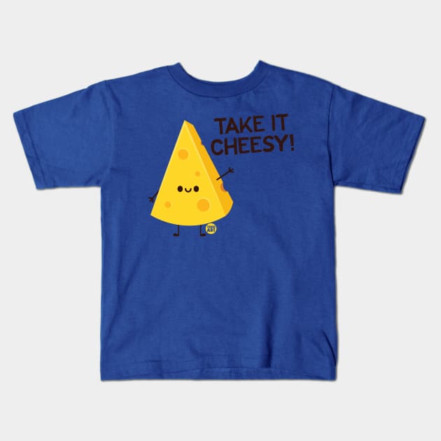 CHEESY Kids T-Shirt by toddgoldmanart